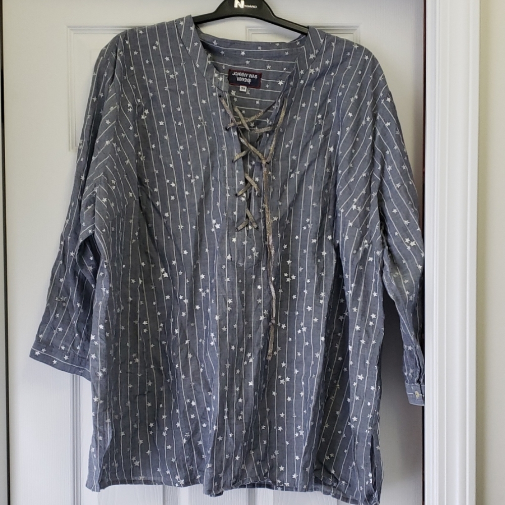 Johnny was workshop chambray tunic